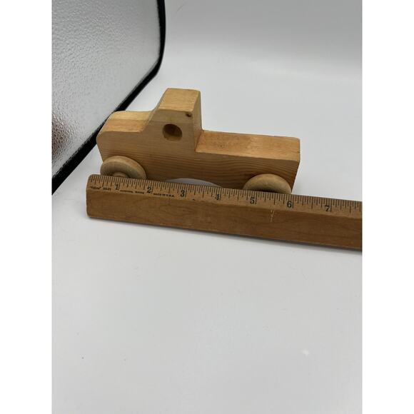 Handmade Wooden Toy Truck Natural Rustic Car Montessori Waldorf Style - Picture 7 of 7